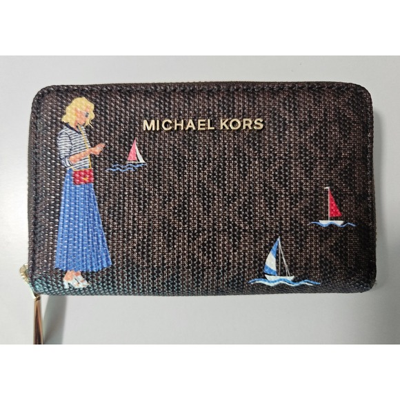 Michael Kors 3pc. Limited Edition Jet Set Sailor Beach Girls Club Print Beck - Picture 9 of 16
